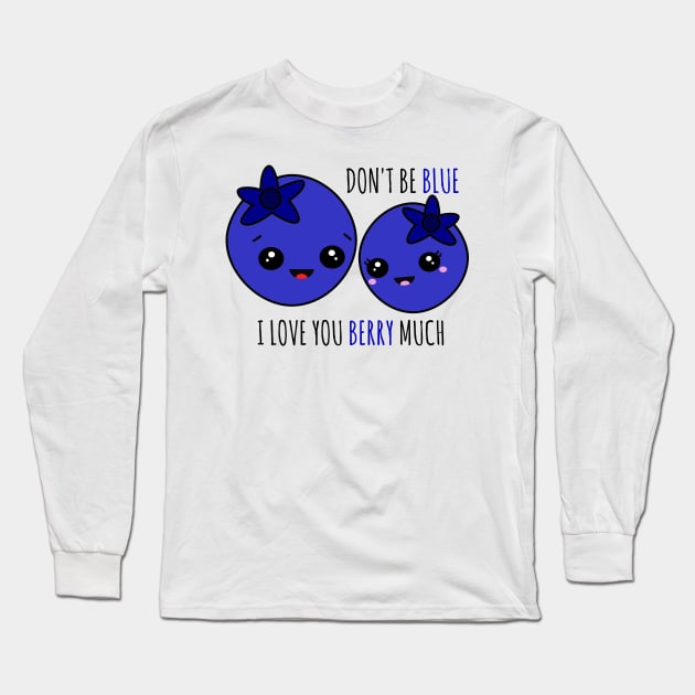 Blueberries Long Sleeve T-Shirt by MrsCathyLynn